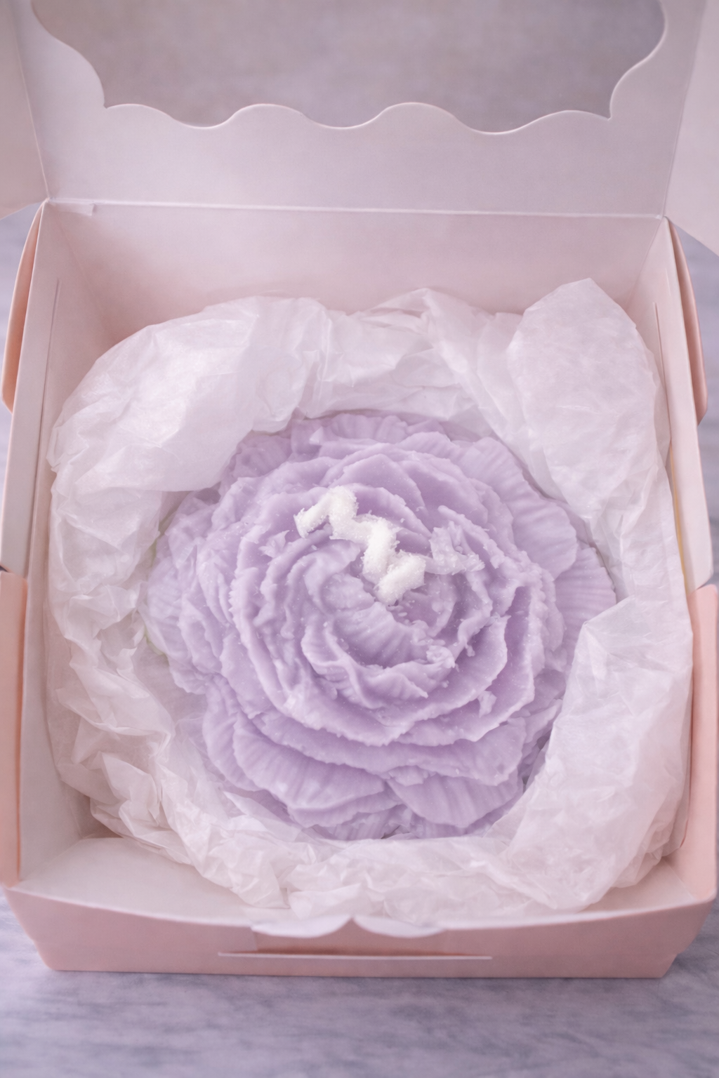 Lilac Soy Flower Candle